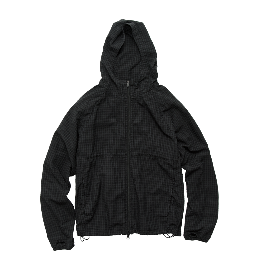 [더블적립] 폴리테루 휴먼인덱스 휴먼 체크 후디 파카 차콜([더블적립] Polyteru Human Index Human Check Hoodie Parka Charcoal)