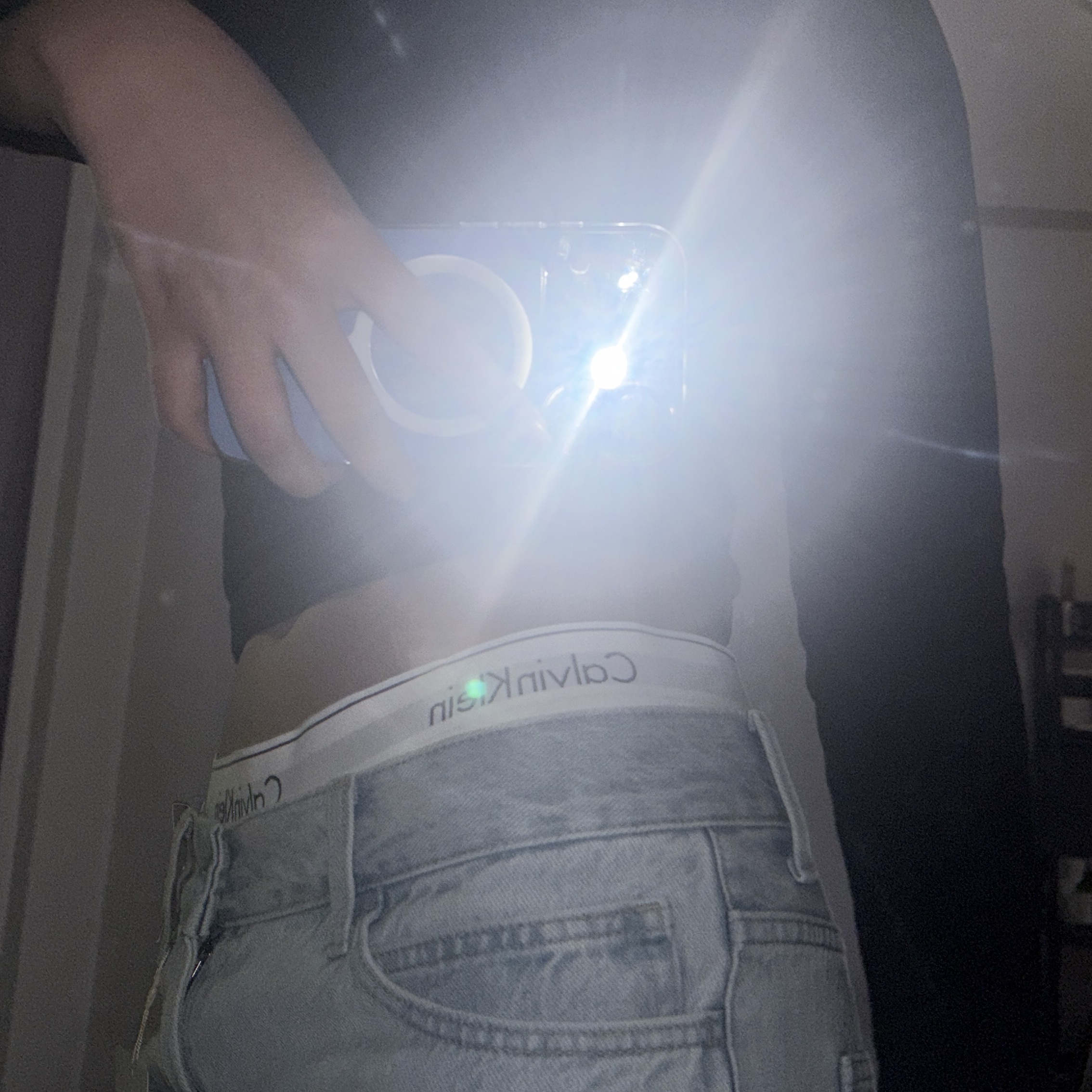 (W) Calvin Klein Modern Cotton Bikini Brief Black, Uniqlo x JW Anderson Straight Jean Blue - KR 착용 스타일