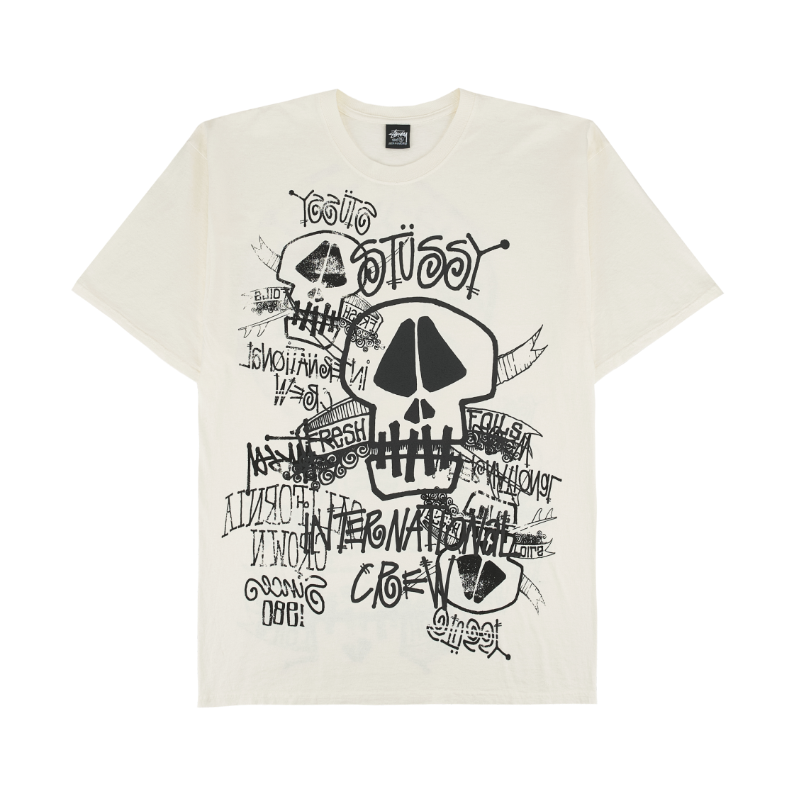 스투시 스컬 피그먼트 다이드 티셔츠 내츄럴(Stussy Skulls Pigment Dyed T-Shirt Natural)