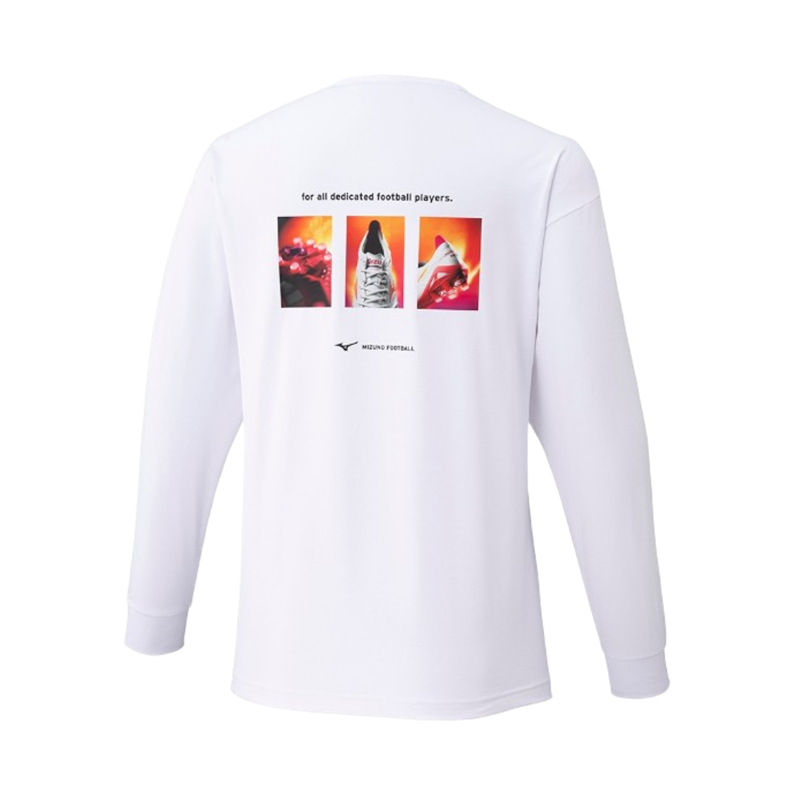 미즈노 모렐리아 네오 블레이징 플레어 팩 프린티드 롱슬리브 티셔츠 화이트(Mizuno Morelia Neo Blazing Flair Pack Printed Long Sleeve T-Shirt White) - 2