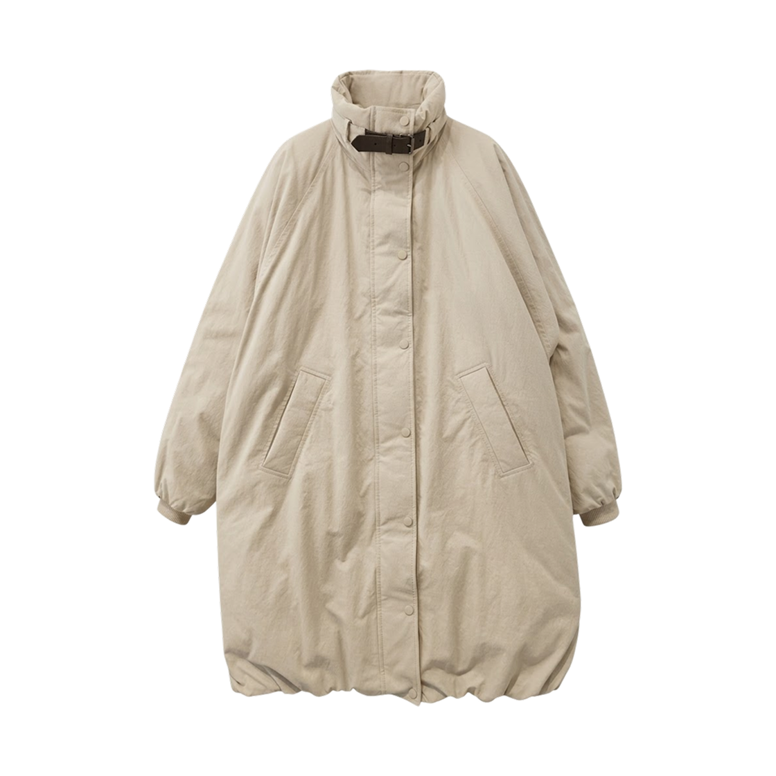 (W) 브루넬로 쿠치넬리 버클 스트랩 넥 다운 롱 자켓 라이트 베이지((W) Brunello Cucinelli Buckles Straps Neck Down Long Jacket Light Beige) - 1