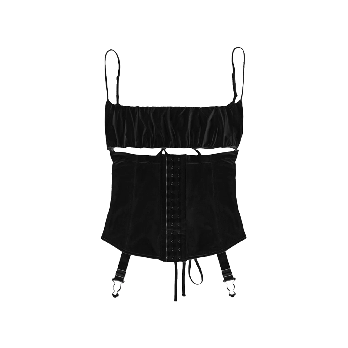 [KREAM 단독] 본네 레이스업 코르셋 탑 블랙([KREAM 단독] Bonnae Lace-up corset top Black) - 1