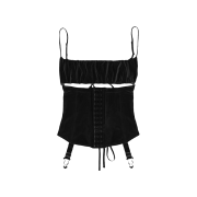 [KREAM 단독] Bonnae Lace-up corset top Black