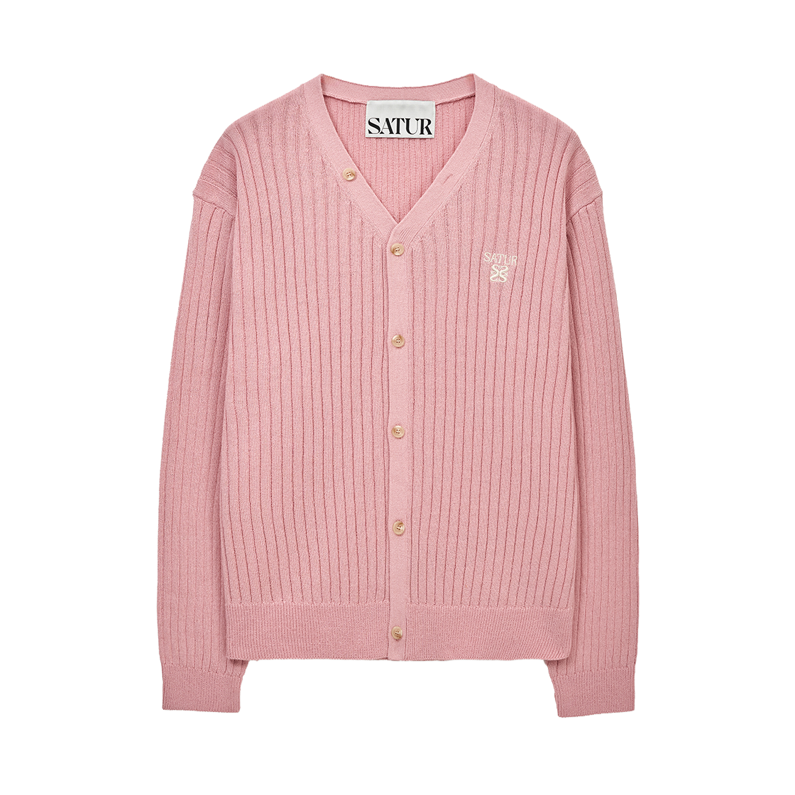 세터 파로 린넨 가디건 핑크