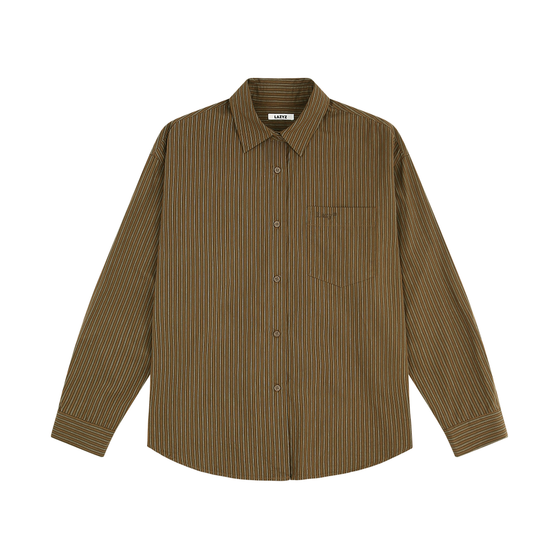 레이지지 쏠트 앤 썬 스트라이프 셔츠 브라운(LAZYZ Salt And Sun Stripe Shirt - Brown)