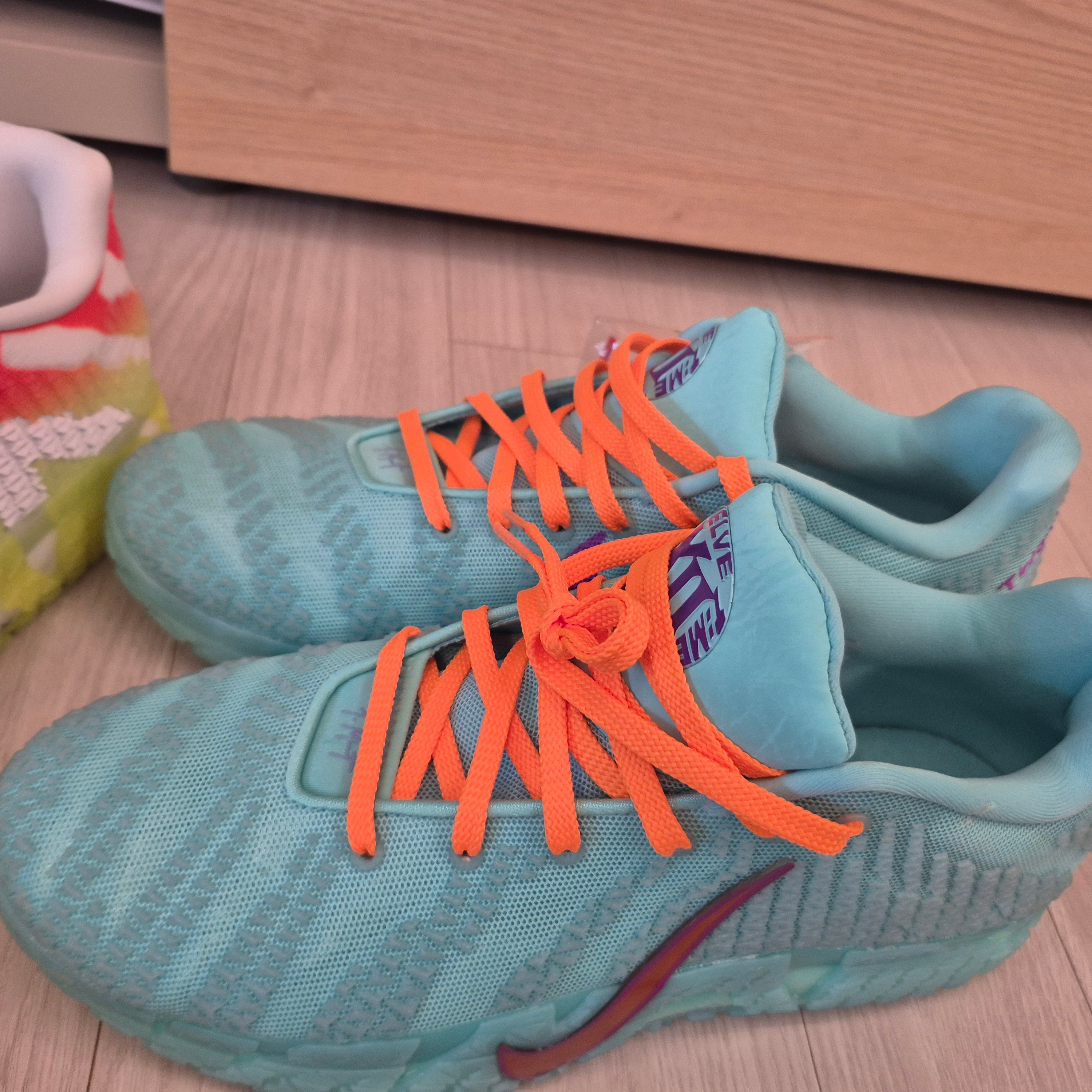 Nike Ja 3 EP Twelve Time Bleached Turquoise Safety Orange 착용 스타일