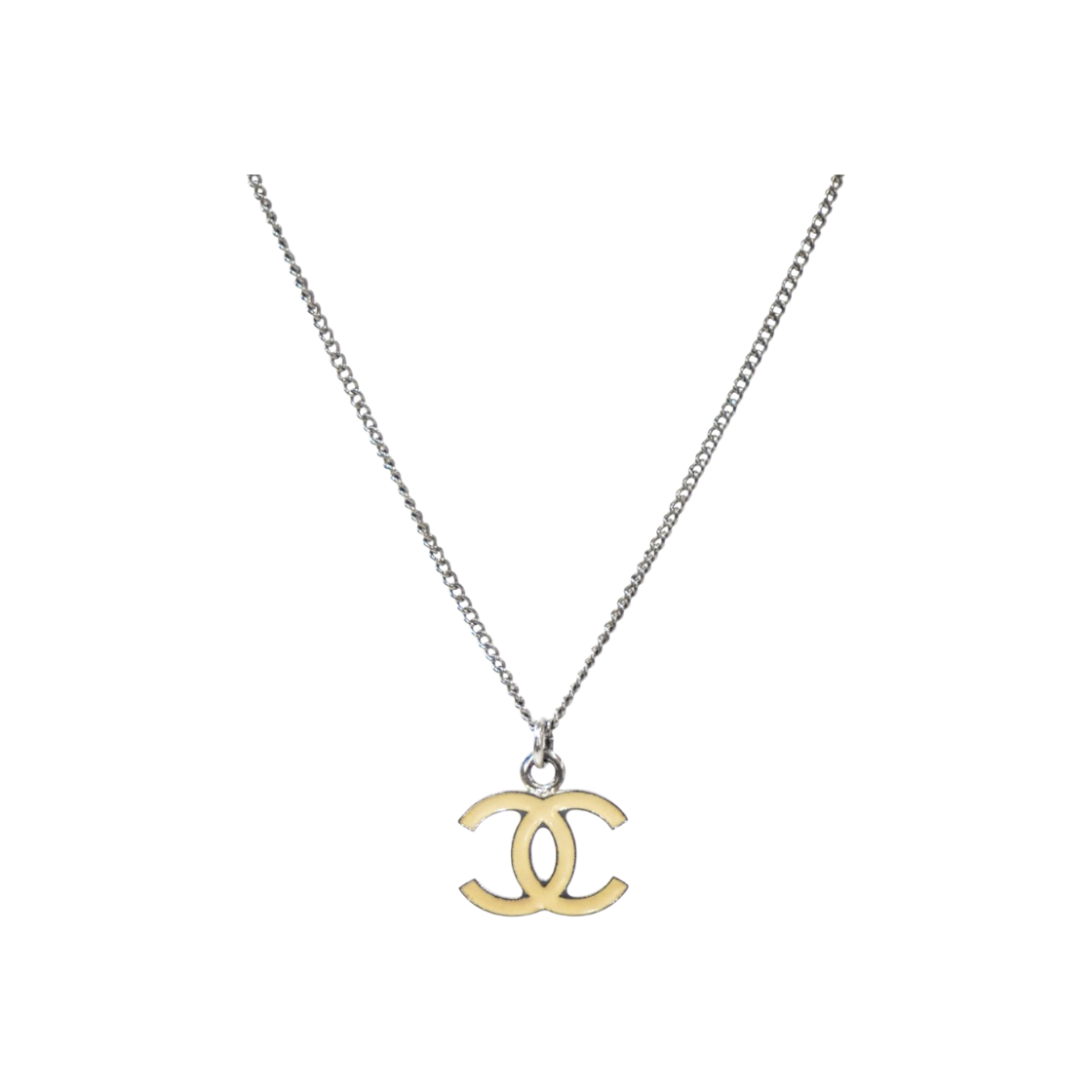 샤넬 아이보리 CC 실버 목걸이 A-B50955(Chanel Ivory CC Silver Necklace A-B50955) - 1