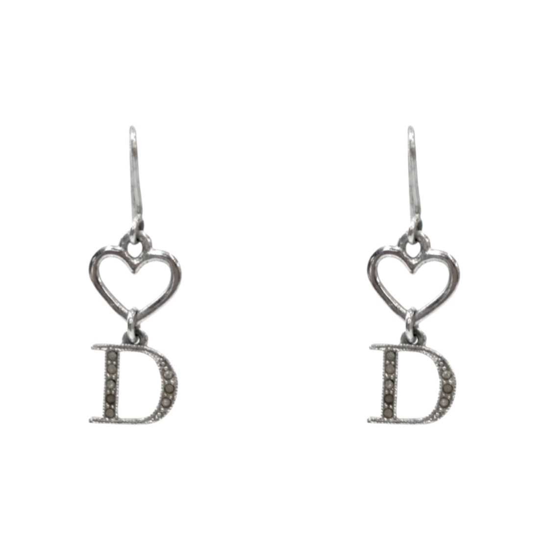 IT9D8V282PIJ Dior Heart Cubic D Silver Earrings A-B50814