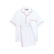 CPTS SILKET SHORT SLEEVED PAJAMAS BRIGHT WHITE