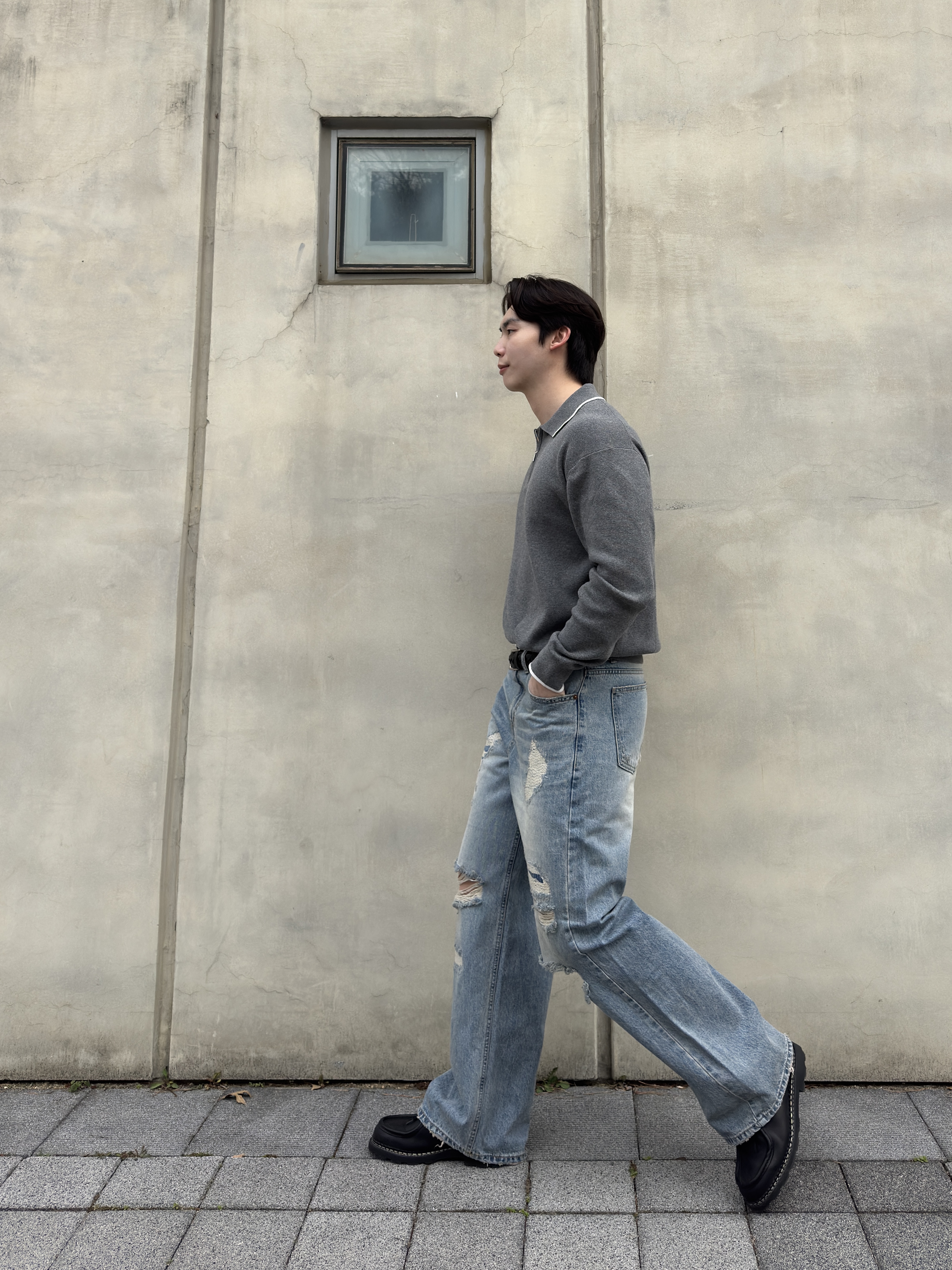 Paraboot Michael Lisse Black 착용 스타일 - 3