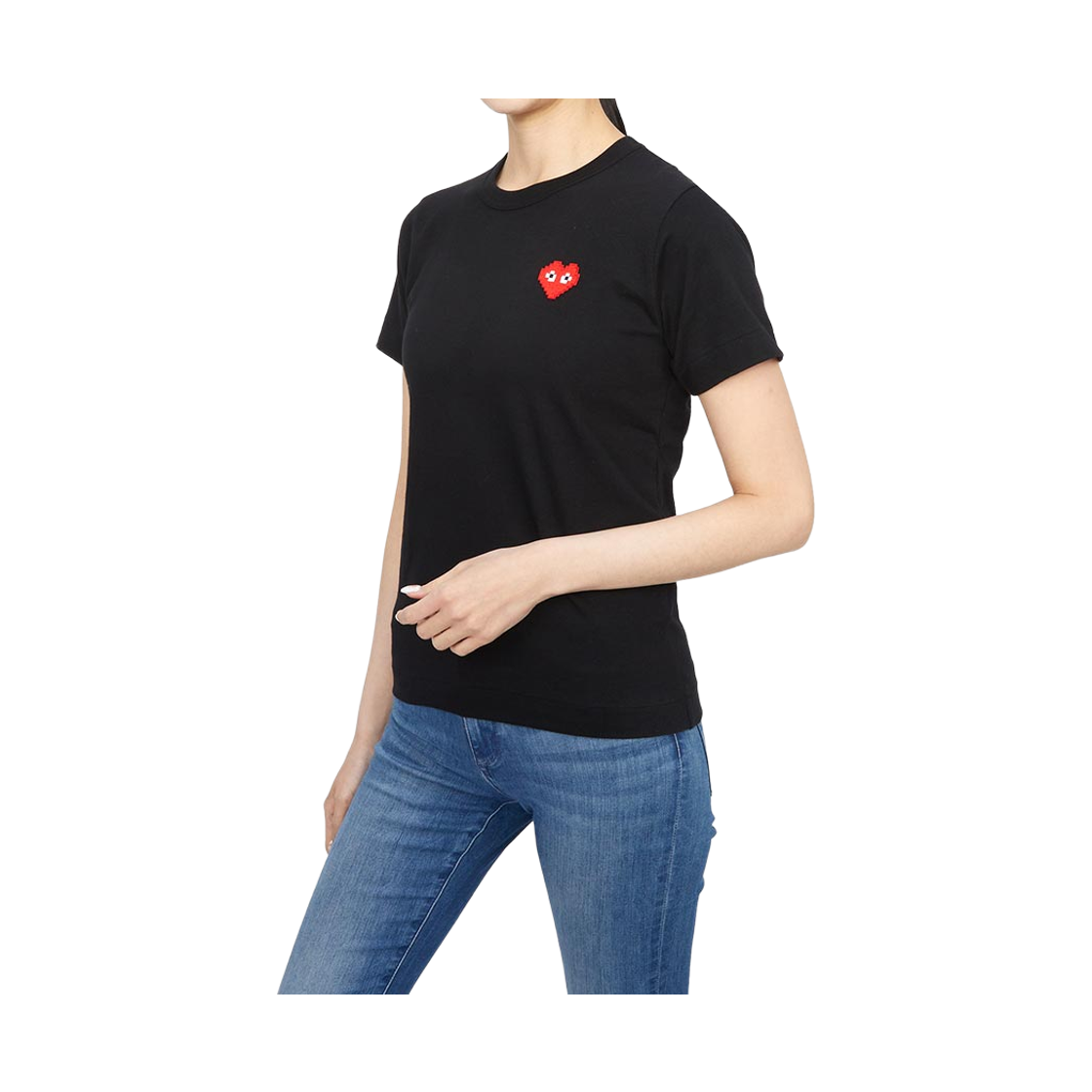 [15% 쿠폰] (W) 플레이 꼼데가르송 x 인베이더 티셔츠 블랙([15% 쿠폰] (W) Play Comme des Garcons x Invader T-Shirt Black) - 5