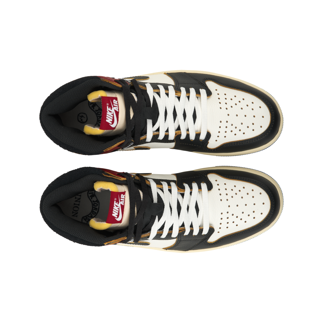 조던 1 x 프라그먼트 x 유니온 LA 블랙 앤 바시티 레드(Jordan 1 x Fragment x Union LA Black and Varsity Red) - 5