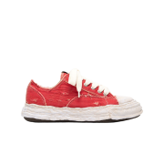 Maison Mihara Yasuhiro Peterson23 OG Sole Ripped Overdye Canvas Low-Top Sneakers Red