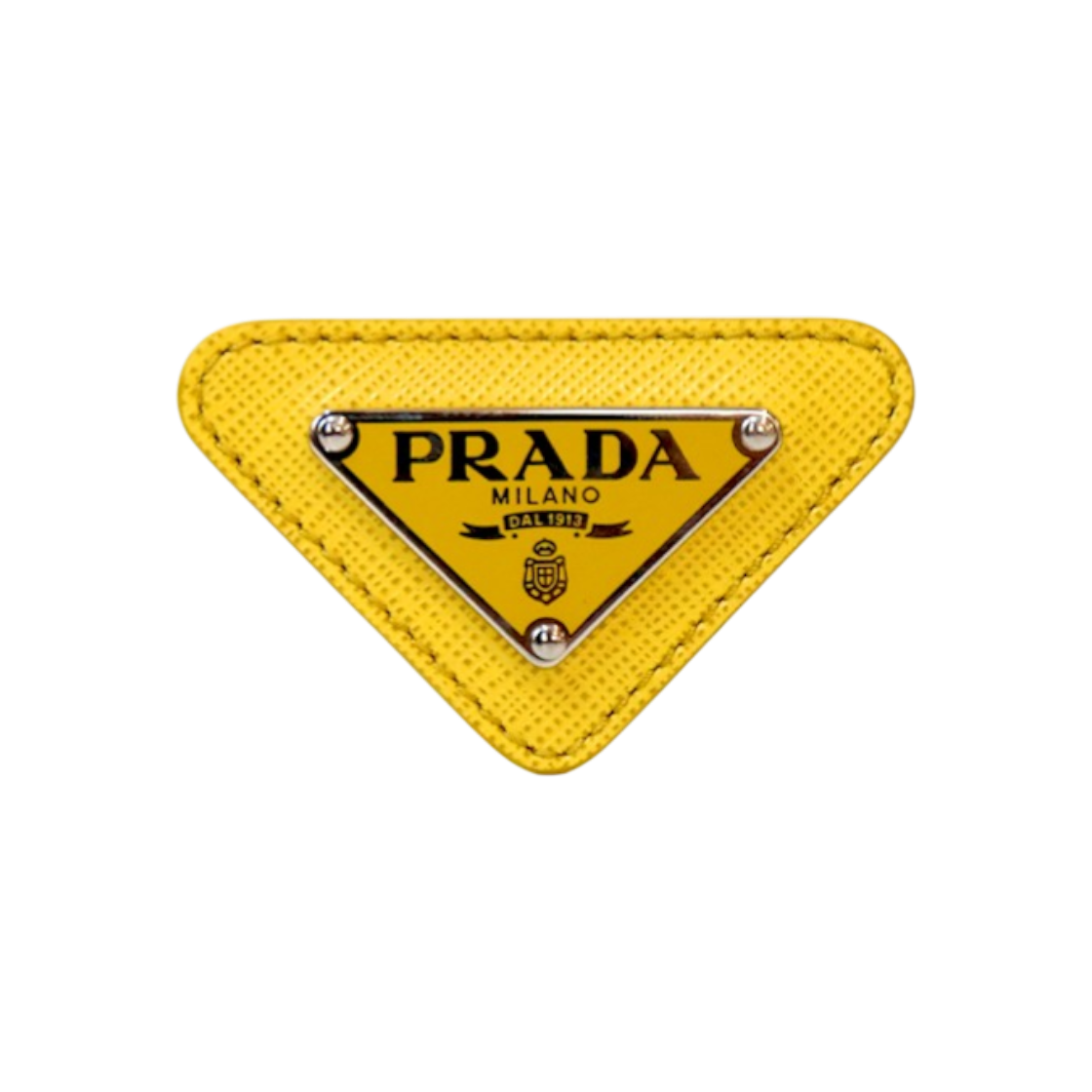 ITNW8SLUQLWK Prada Yellow Saffiano Brooch C-B51010