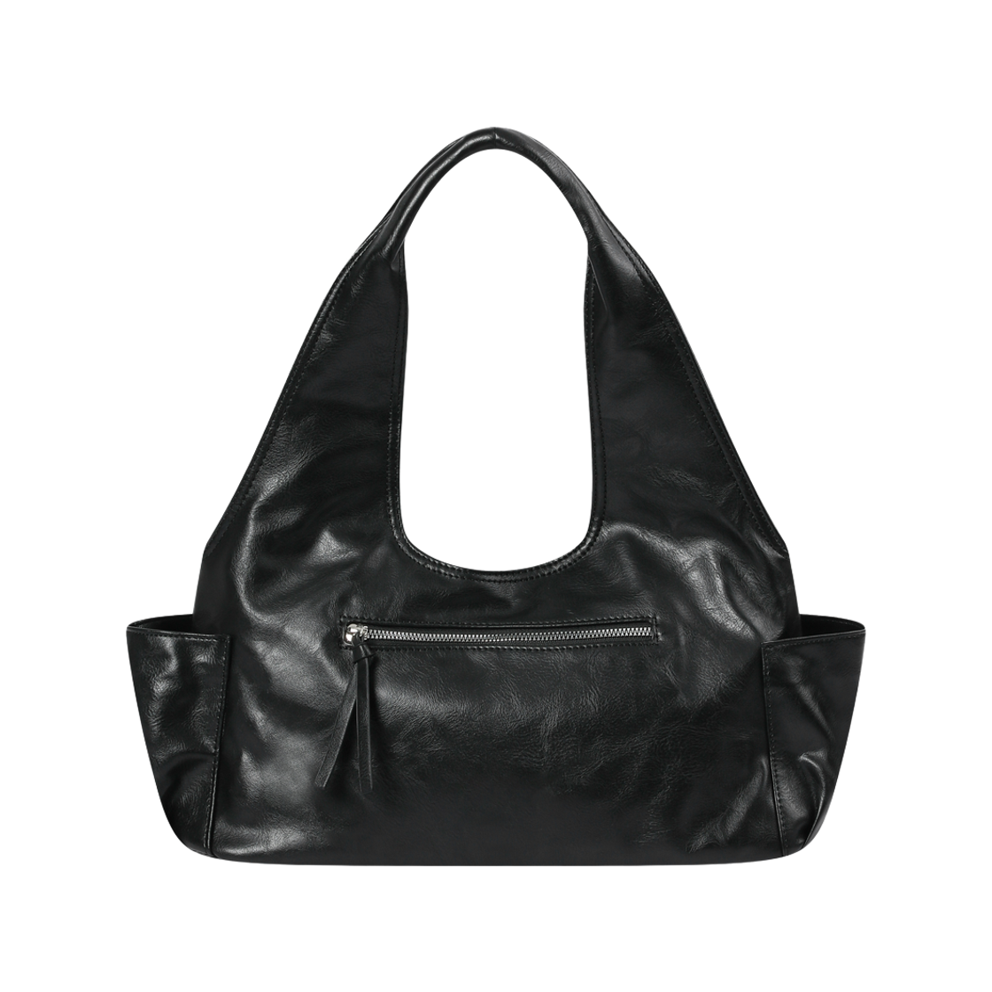 무센트 로미아 하트 패치 크로스 스터드 숄더백 남녀공용 블랙(MUCENT Romia Heart Patch Cross Stud Shourder Bag Unisex Black) - 2