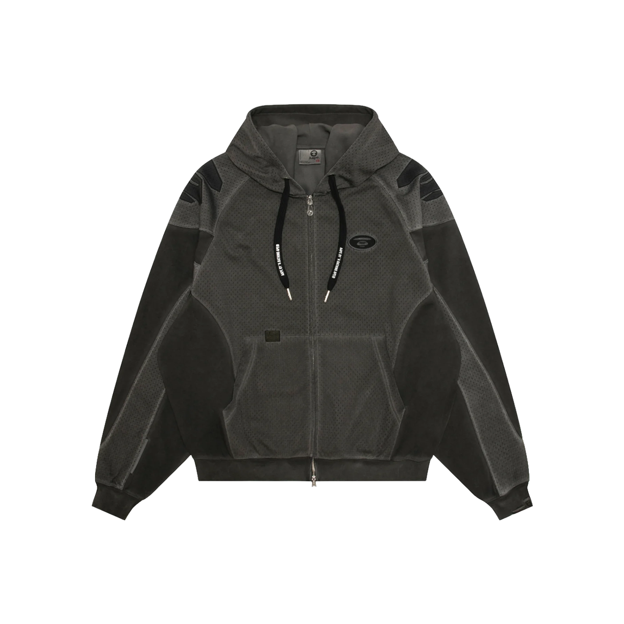 에이프 메인 집업 스웨터 차콜 - 26SS(AAPE Main Zip Up Sweater Charcoal - 26SS)