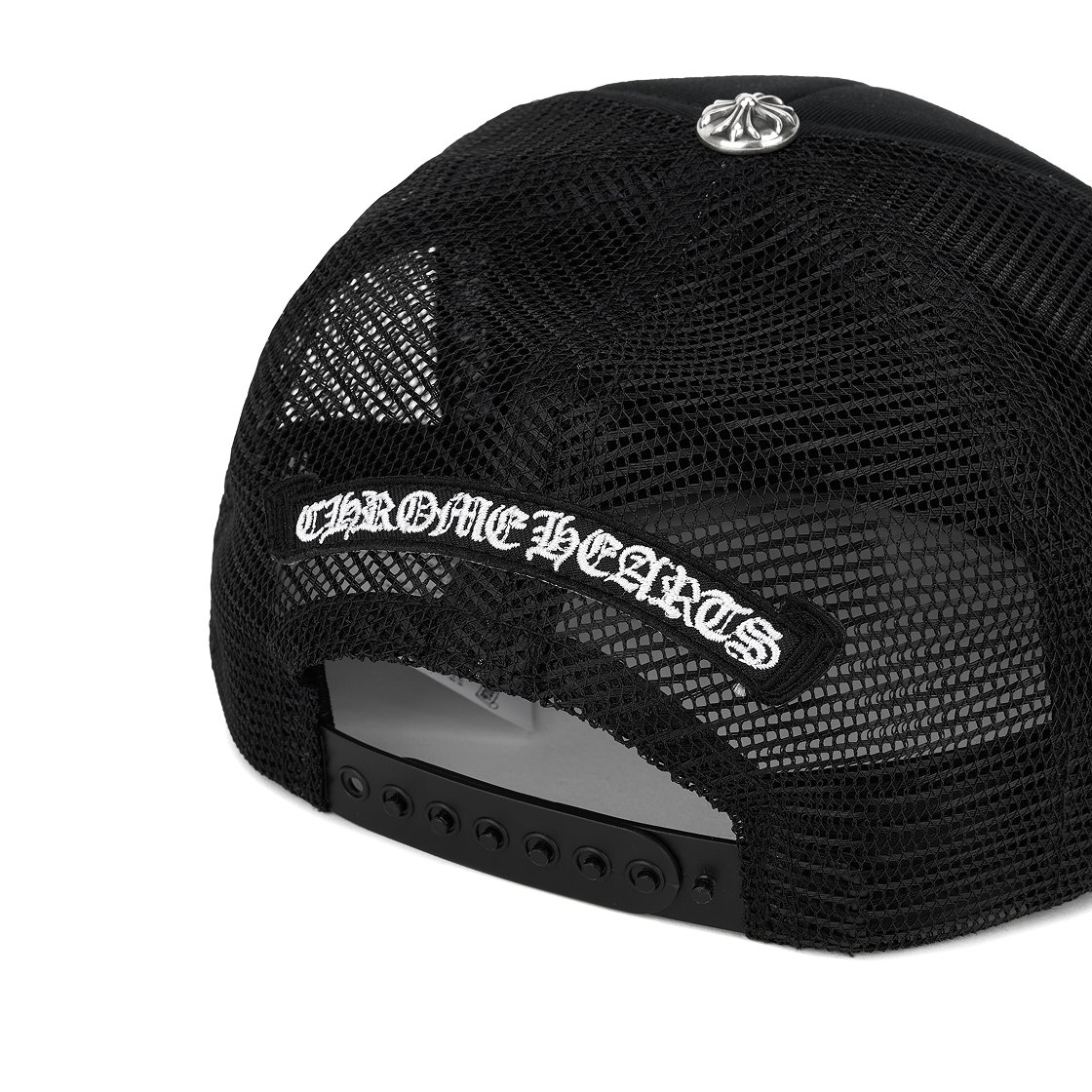 크롬하츠 세메터리 트러커햇 블랙 (스크롤 라벨 버전)(Chrome Hearts Cemetery Trucker Hat Black (Scroll Label Ver.)) - 6