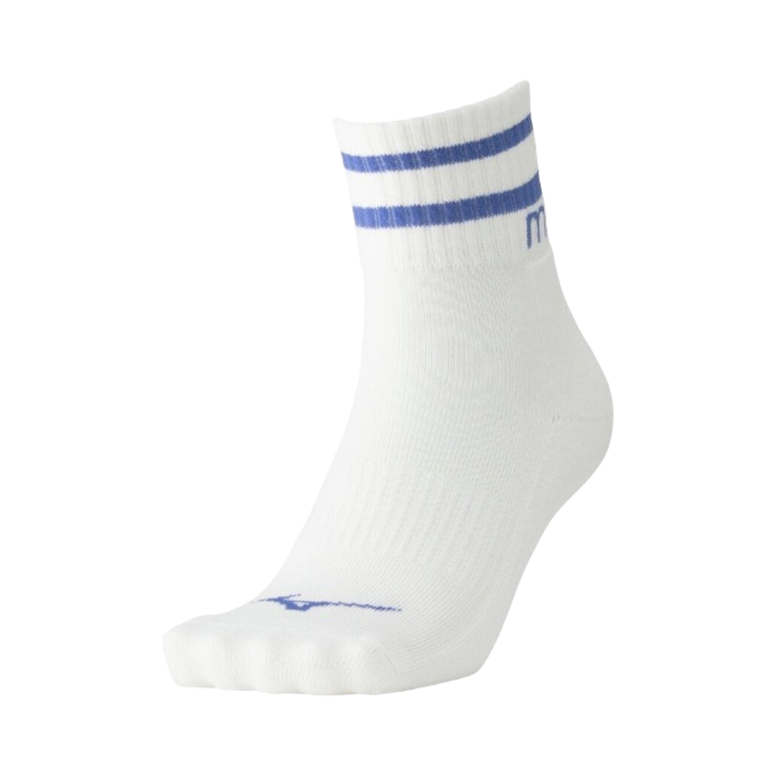 미즈노 1P 라인 숏 삭스 화이트 비스타 블루(Mizuno 1P Line Short Socks White Vista Blue)