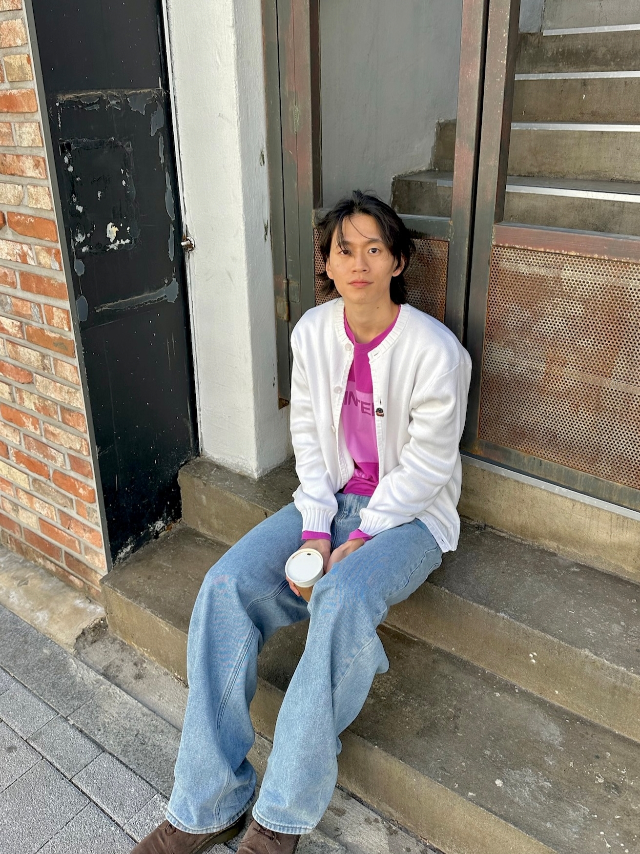 Dr. Martens 1461 Bex Crazy Horse Dark Brown 착용 스타일 - 1