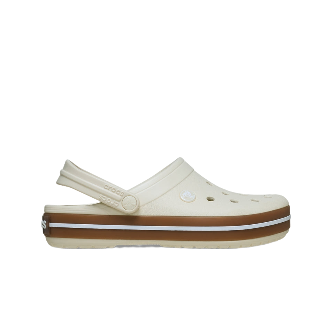 212775-2MD (Kids) Crocs Crocband Gum Clog Summit White
