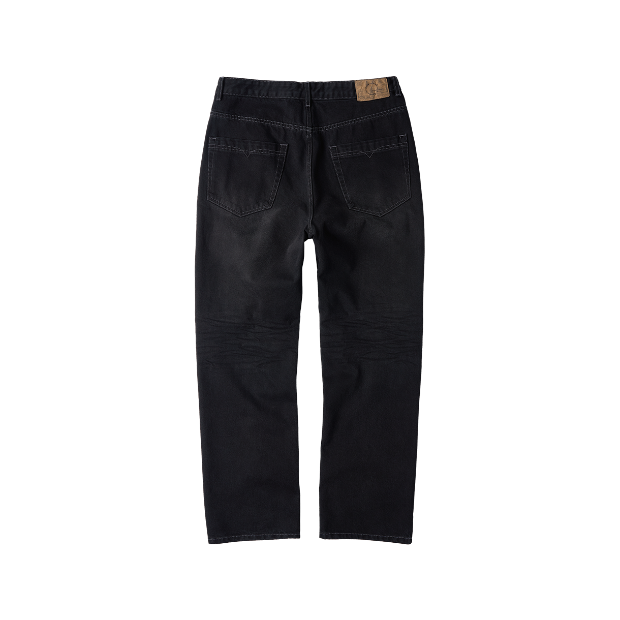 조우 루즈핏 테이퍼드 데님 팬츠 워시드 블랙(CHOWOO Loose Fit Tapered Denim Pants Washed Black) - 2