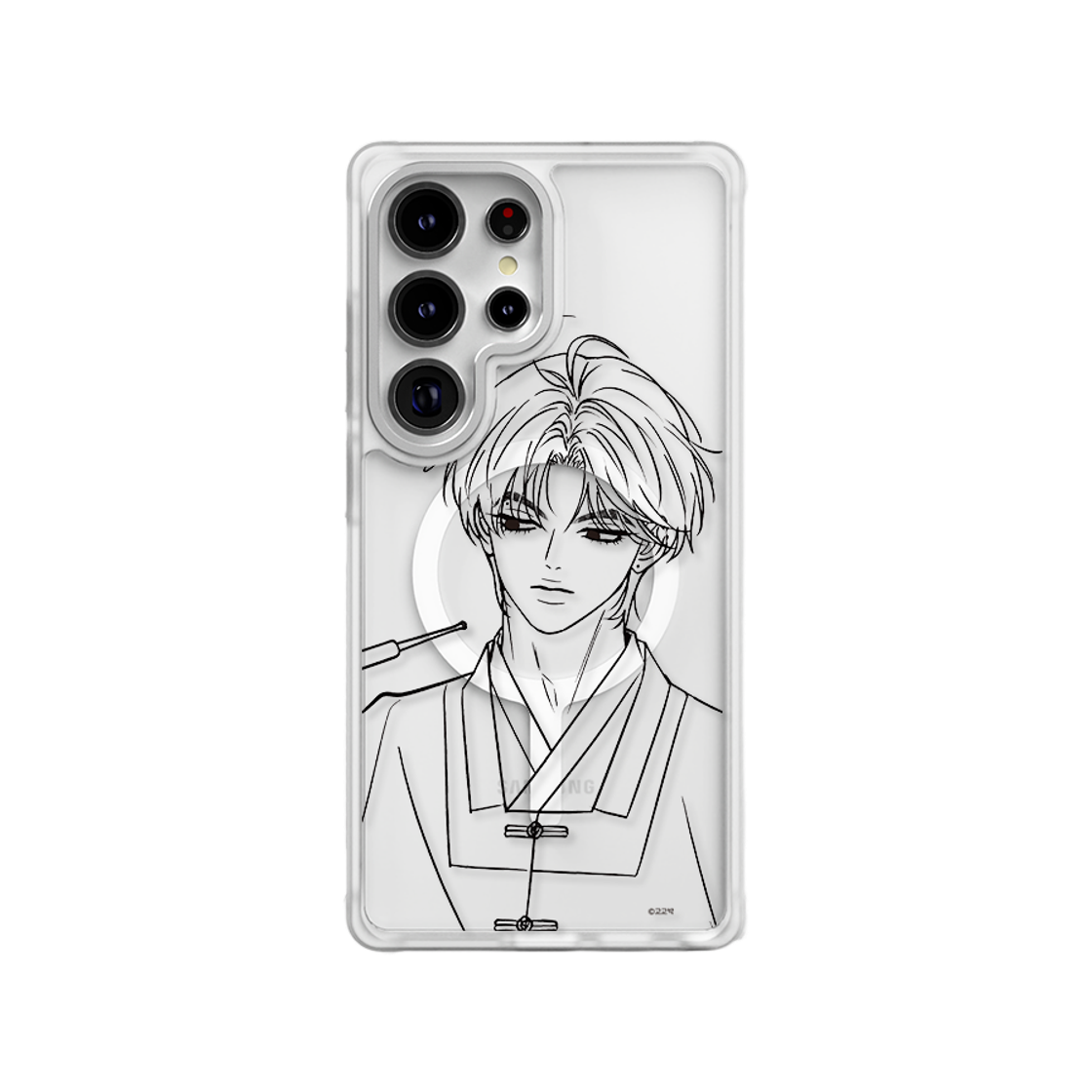 S800420092 SINJIMORU X NAVER WEBTOON Oh Hyeon-do Line Art MagSafe Galaxy Clear Case M-Airguard Basic