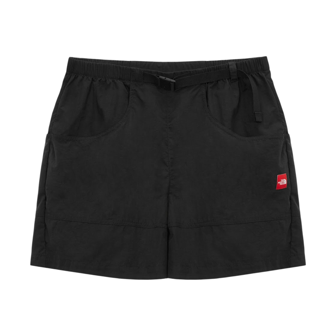 노스페이스 M TNF 레드 박스 나일론 벨티드 쇼츠 블랙 - 26SS