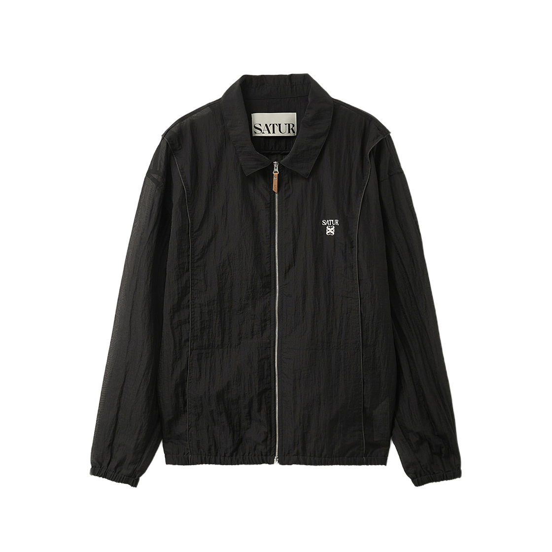 세터 립스탑 파이핑 나일론 자켓 블랙(SATUR Ripstop Piping Nylon Jacket Black)