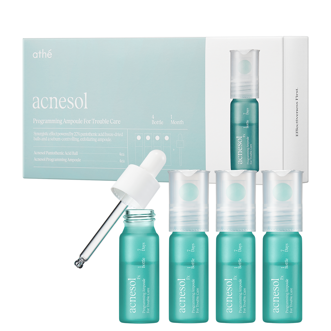 아떼 아크네솔 프로그래밍 앰플 4주 루틴 기프트박스(athe Acne-sol Programming Ampoule 4-Week Routine)