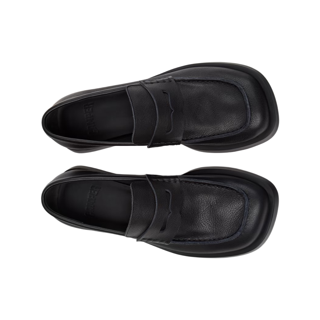 (W) 캠퍼 도나 레더 모카신 블랙((W) Camper Donna Leather Moccasins Black) - 2