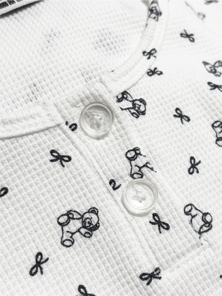 에프터누드 베어 와플 티 아이보리(Afternude Bear Waffle Tee Ivory) - 3