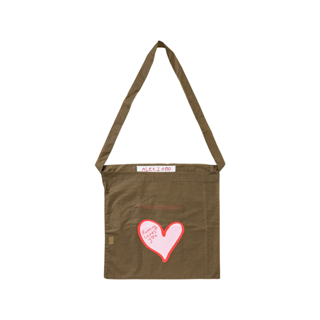 알렉스 조노 러닝 클럽 드로우 백 브라운(Alex Zono Running Club Draw Bag Brown)