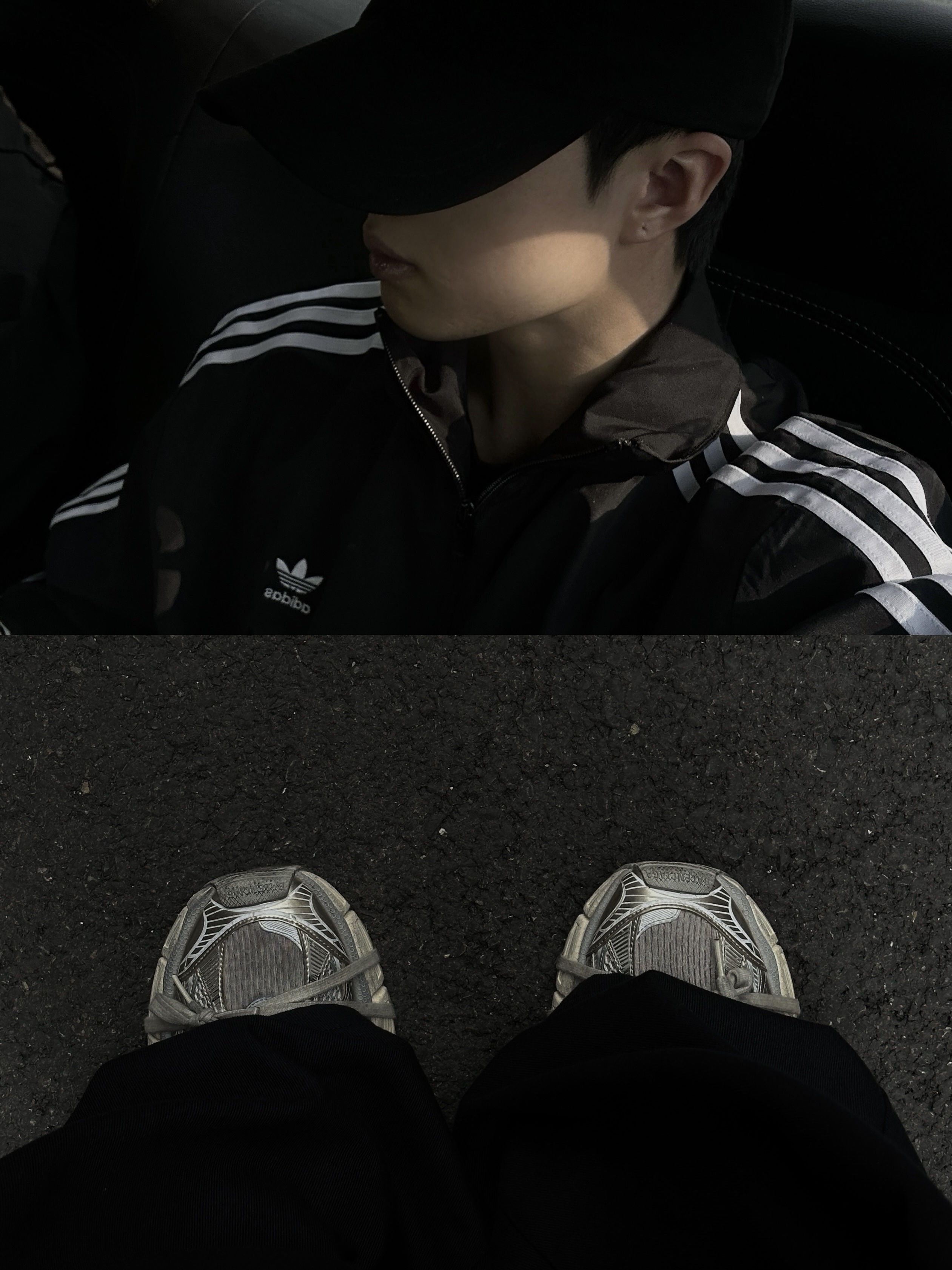 Balenciaga 3XL Sneakers Light Beige, (W) Adidas Adilenium Season 3 Oversized Track Top Black - KR Sizing 착용 스타일 - 2