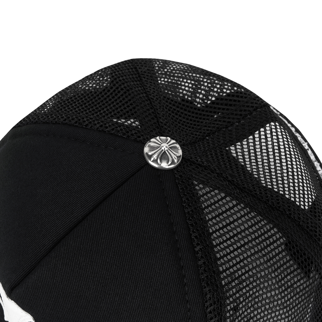 크롬하츠 세메터리 트러커햇 블랙 (스크롤 라벨 버전)(Chrome Hearts Cemetery Trucker Hat Black (Scroll Label Ver.)) - 5