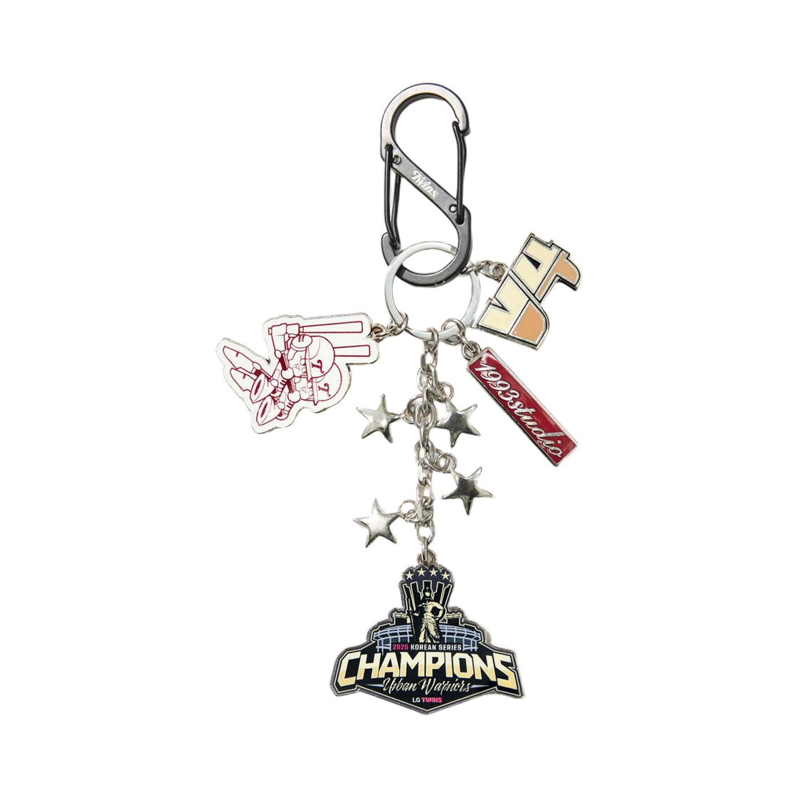 LG 트윈스 x 1993스튜디오 V4 챔피언 레이어드 키링 실버(LG Twins x 1993 Studio V4 Champion Layered Keyring Silver) - 1