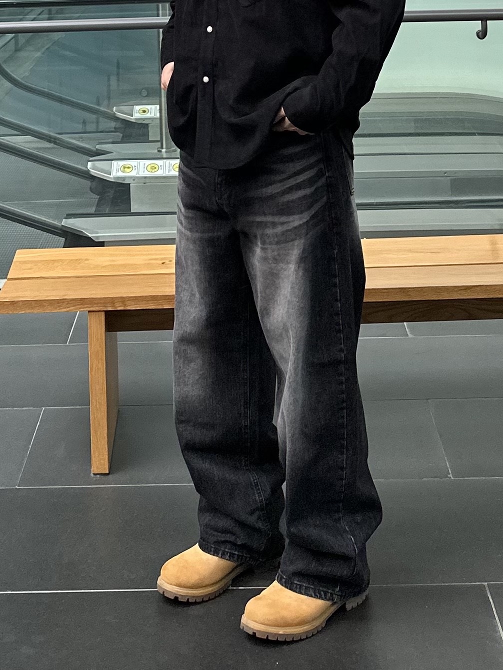 Timberland Premium 6 inch Waterproof Boot Wheat Nubuck - Wide 착용 스타일 - 4