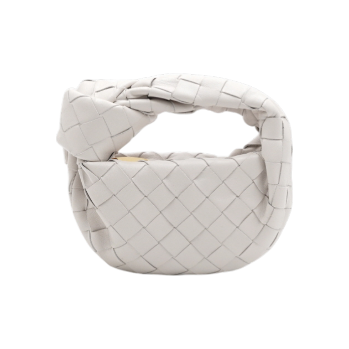 IT84COMC3WAV Bottega Veneta White Candy Jodie Intrecciato Tote Bag