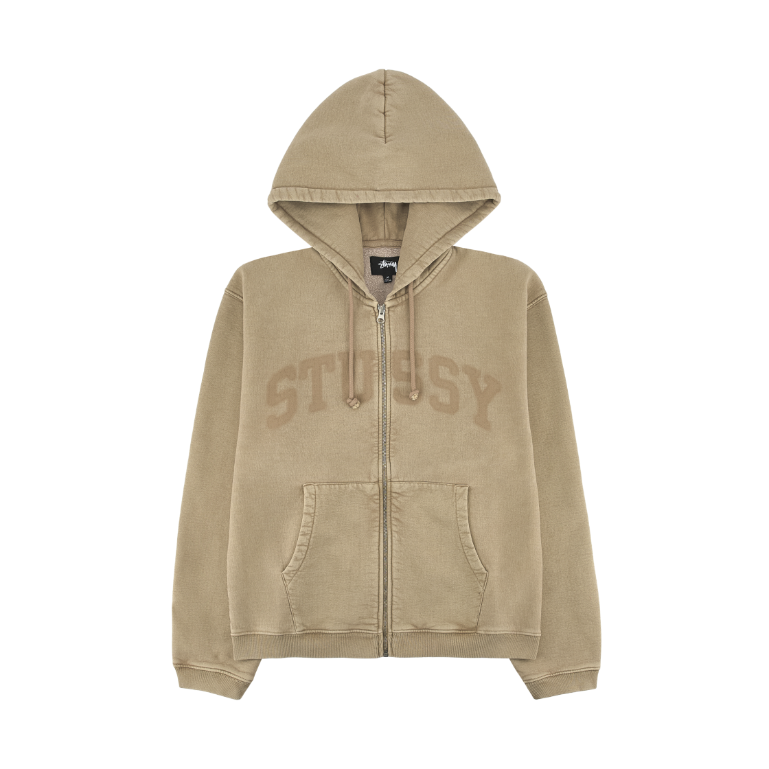 스투시 페이디드 그래픽 집 후드 워시드 베이지(Stussy Faded Graphic Zip Hoodie Washed Beige) - 1