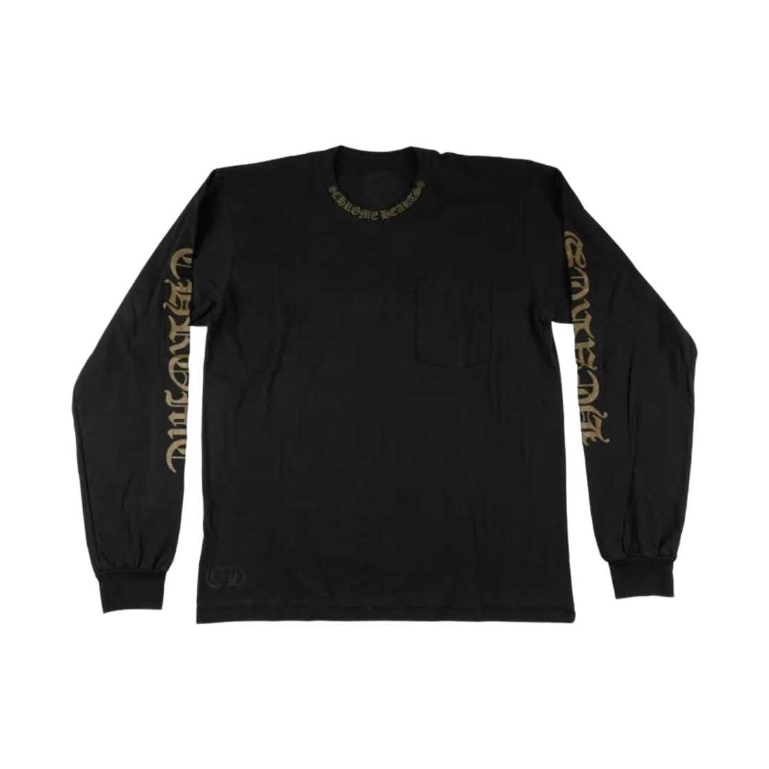 - Chrome Hearts Neck Logo Pocket Crew Longsleeve T-Shirt Black Army Green