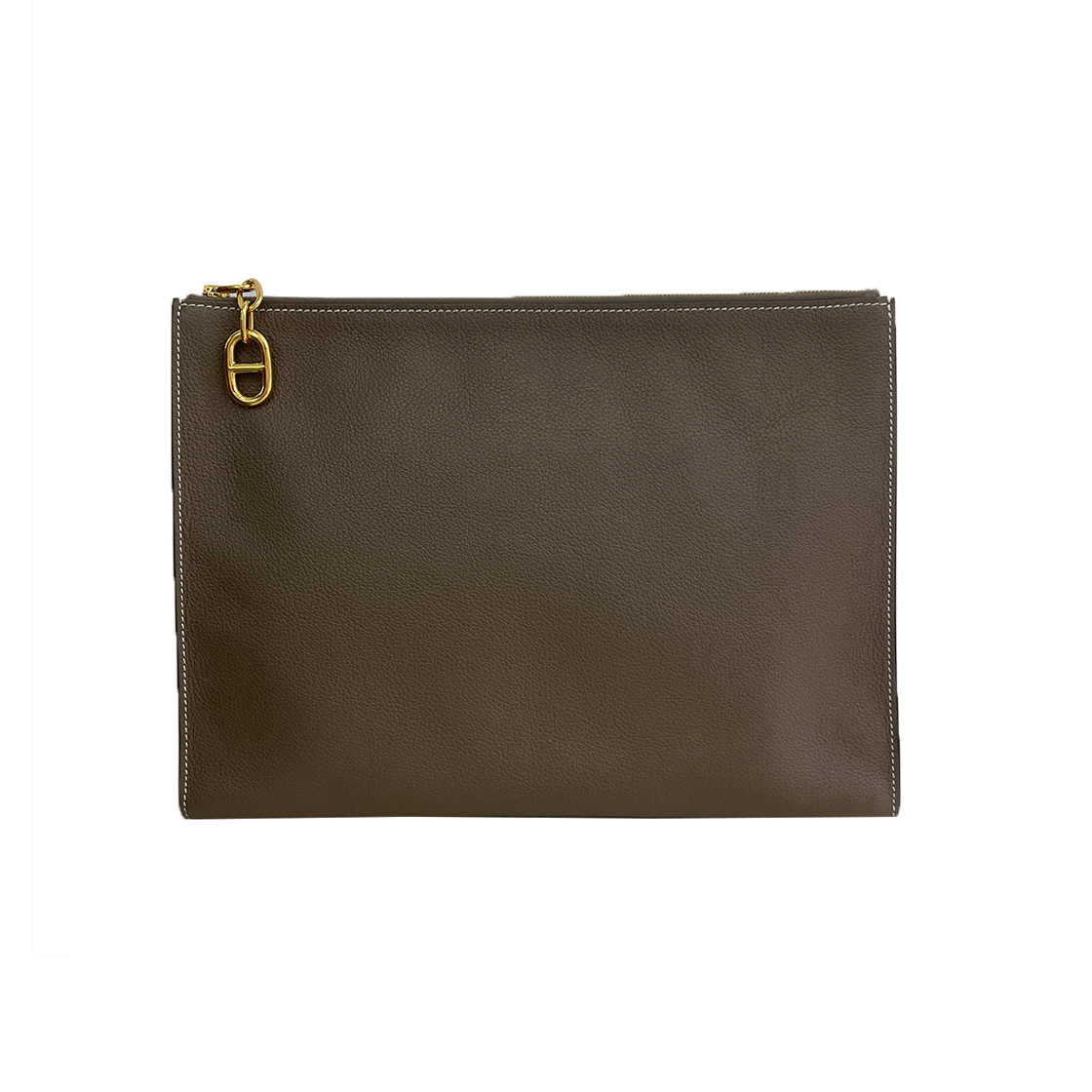 에르메스 지펭고 에토프 금장 클러치 K각인(Hermes Jipango Etoupe Gold Clutch with K Engraving) - 1