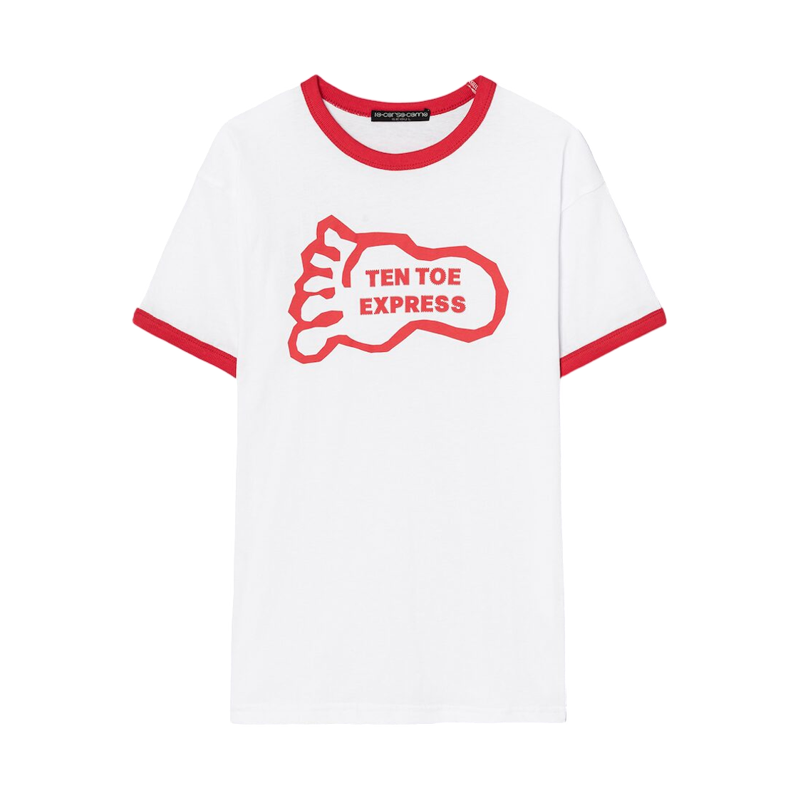 - Alex Zono Ten Toe Express Ringer T-Shirt White Hemp Cotton - 10 Corso Como Exclusive