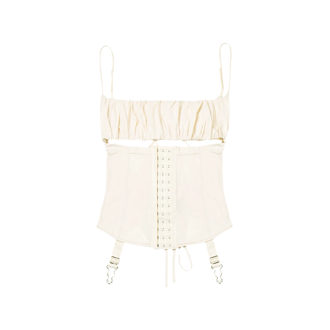 본네 레이스업 코르셋 탑 아이보리(Bonnae Lace-up corset top Ivory)