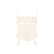 [KREAM 단독] Bonnae Lace-up corset top Ivory