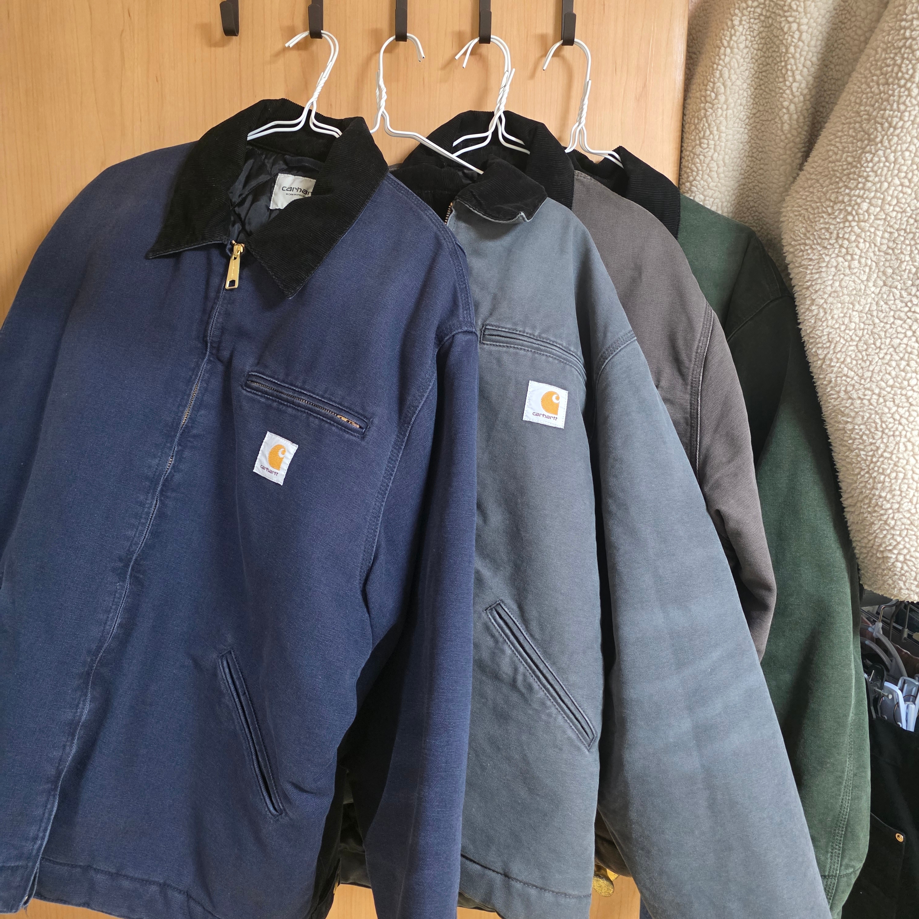 Carhartt WIP OG Detroit Jacket Graphite Black - Winter 착용 스타일