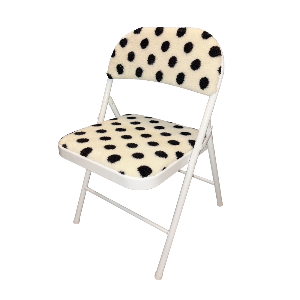 유라이크왓 덤블 도트 폴딩체어 (화이트)(you like what Dumble dot folding chair (white))
