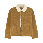Levi's Western Suede Sherpa Trucker Jacket Brown