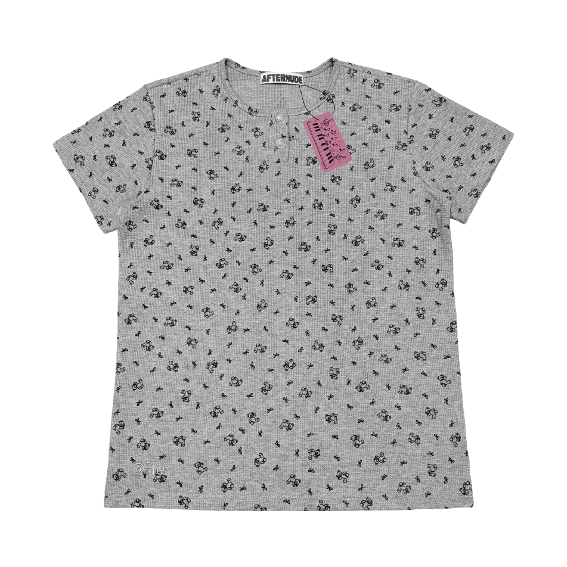 에프터누드 베어 와플 티 그레이(Afternude Bear Waffle Tee Grey) - 1