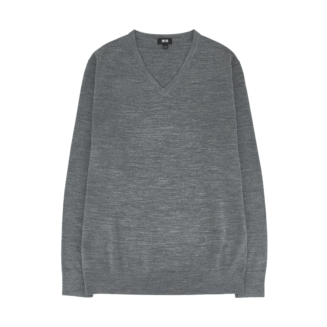 478536-05 Uniqlo Merino V-Neck Sweater Gray - JP