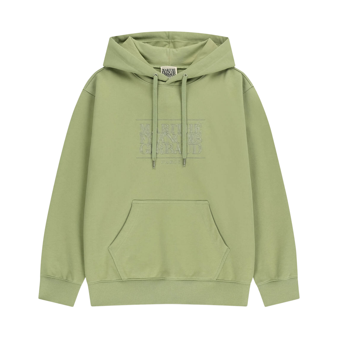 마리떼 프랑소와 저버 클래식 로고 자수 후드 올리브(Marithe Francois Girbaud Classic Logo Embroidery Hoodie Olive)
