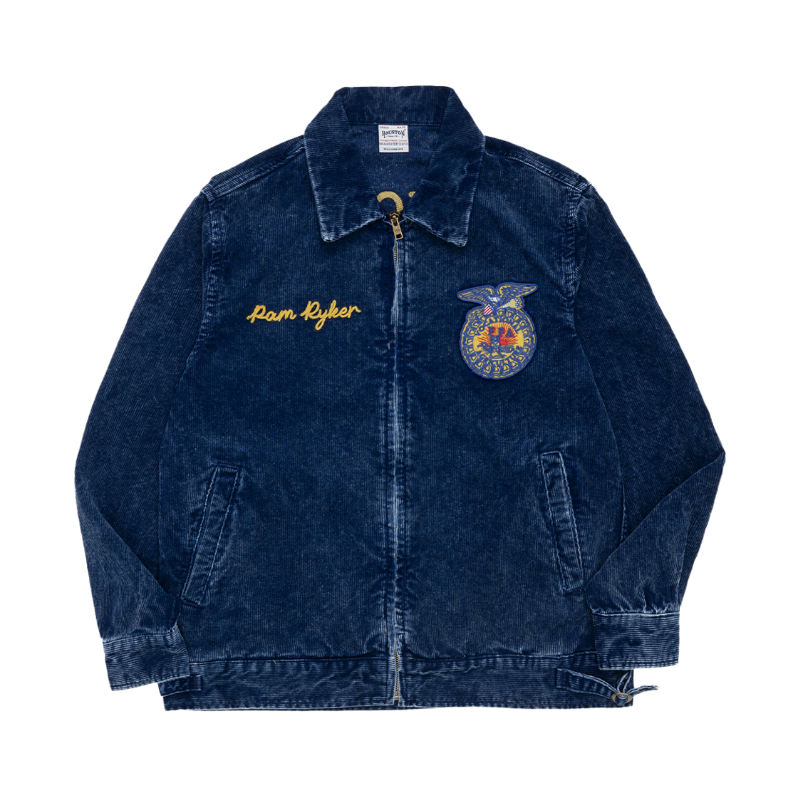 51597VW Houston Japan Indigo Corduroy FFA Jacket Indigo Vintage Wash 51597